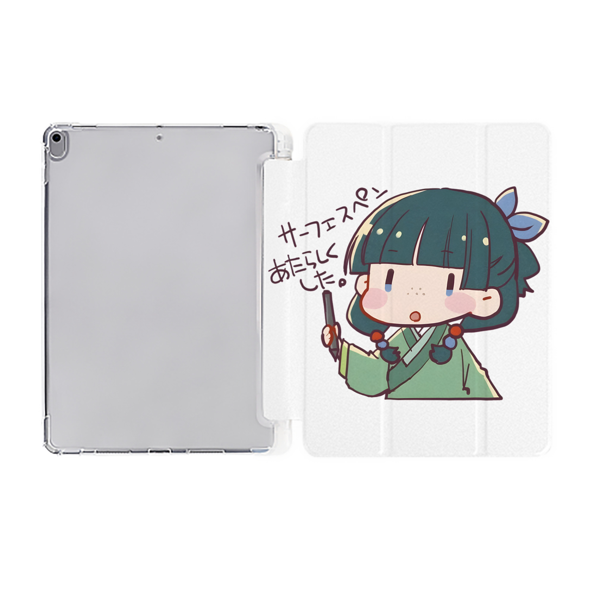 （画像用） 薬屋のひとりごと The Apothecary Diaries IPad ケース ペン収納付き 三つ折りスタンド PUレザー×シリコン 対応機種9.5/10.5/10.9インチ